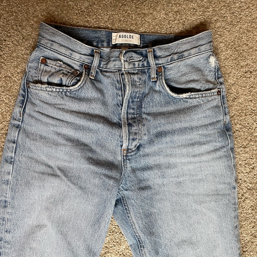 AGOLDE Riley High Rise Straight Crop Sz 24 - Picture 4 of 12